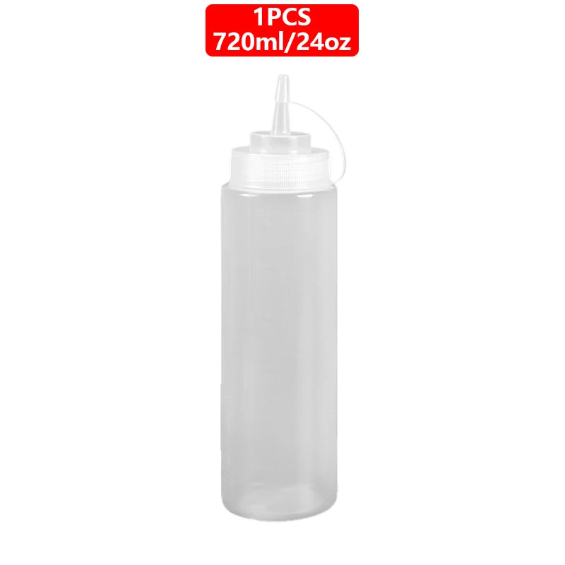 Large Squeeze  Condiment Squeeze Bottles Hot Sauces Olive Oil Bottles Ketchup Mustard Dispensers Kitchen Accessories Gadgets