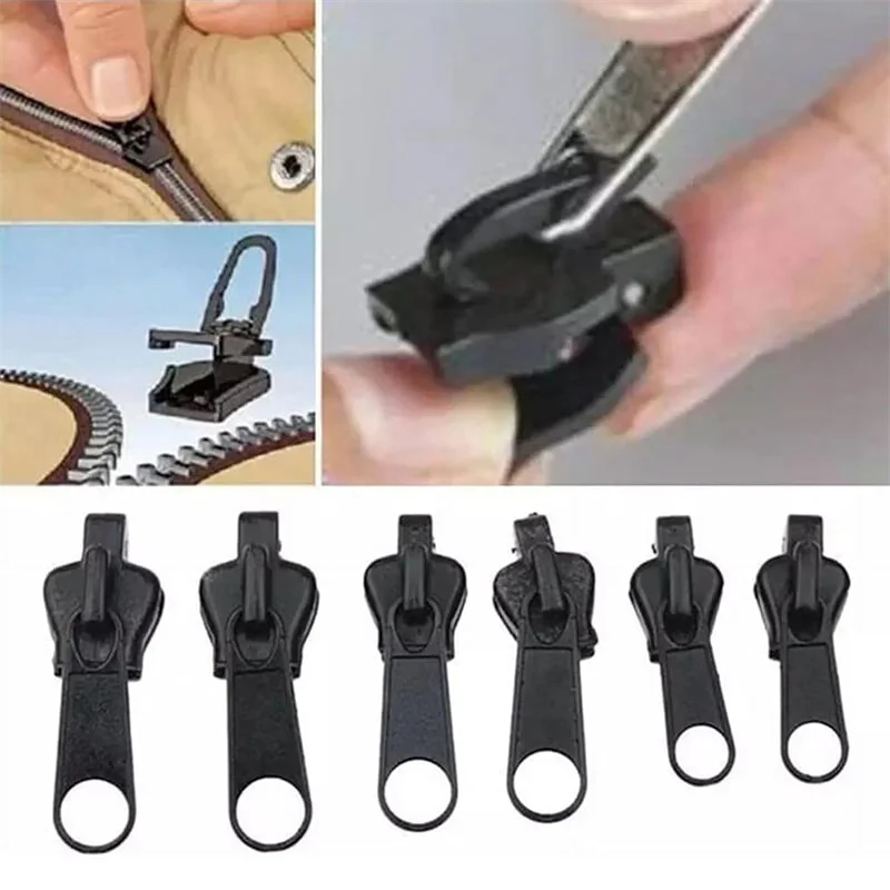 6/36pcs Fix Zip Puller Universal Instant Zippers Fix Zipper Repair Kit Replacement Zipper Pull Slider For DIY Sew Accessories