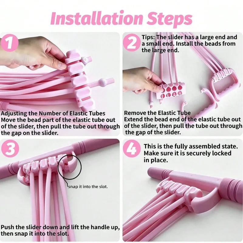 Home Workout Foot Pedal Resistance Bands with Handle