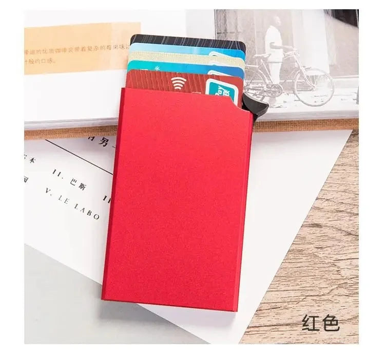 Rfid Wallet aluminum Metal Credit Business Mini Card Wallet 2024 Dropshipping Man Women Smart Wallet Business Card Holder