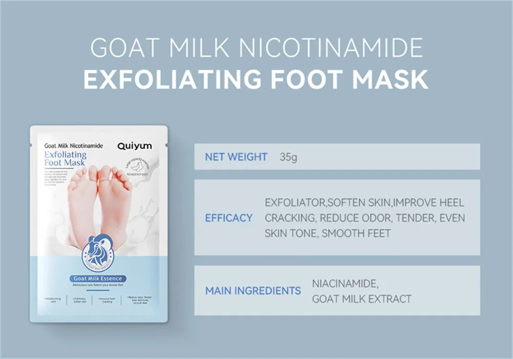 Exfoliating Foot Mask Feet Peeling Mask Spa Socks Smooth Dead Skin Remover Moisturizing Whitening Anti-Cracked Foot Skin Care