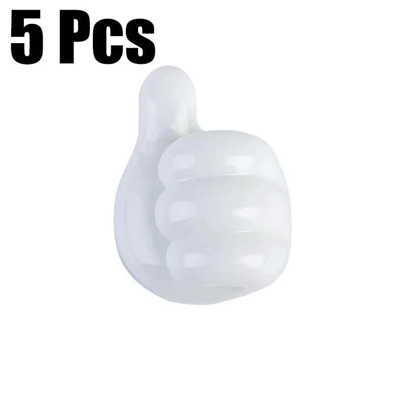 10PCS Thumb Wall Hook Cable Clip Wire Desk Organizer Brush Storage Wall Sticker Gadgets for Home/Office/Car USB Cable Organizer