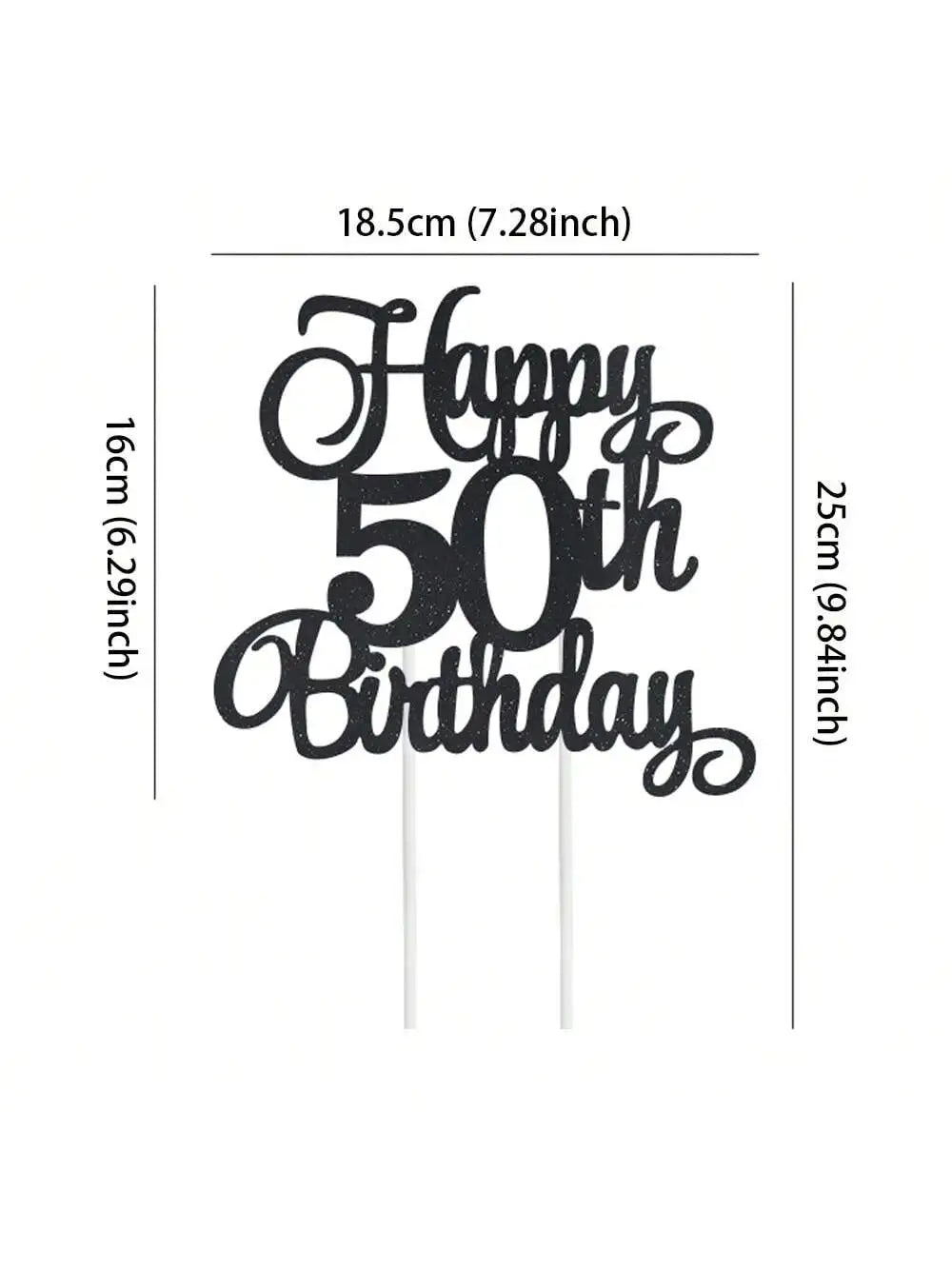 1 pcs Personalised Age Cake Topper Cupcake Flag Happy Birthday Glitter 30th 40th 50th 60th 70th 80th 90th Decor Adult Kids