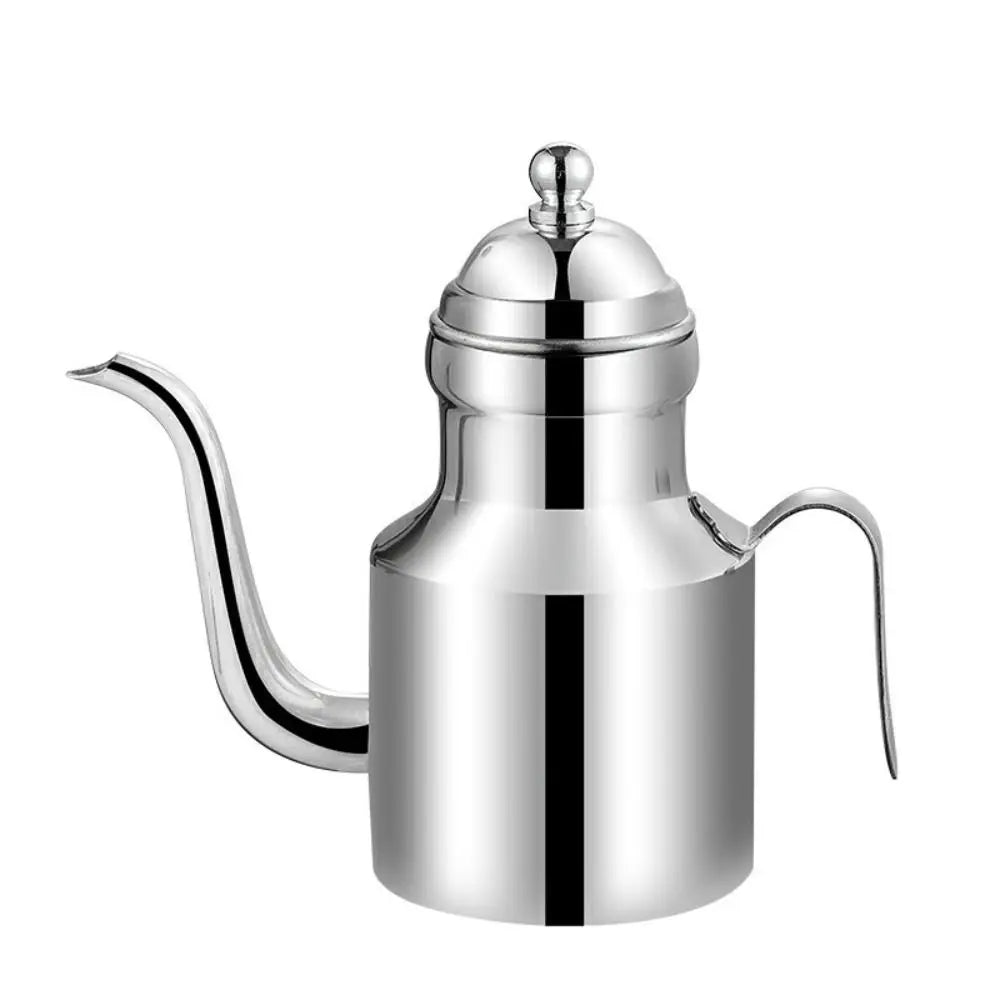 310/500ml Stainless Steel Oil Bottle Long Spout Rustproof Oil Pot Leak-proof Arabic Style Vinegar Dispenser Kitchen