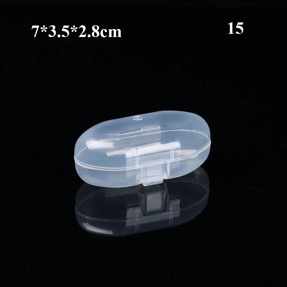 1pc Small Plastic Home Items Sundries Organizer Case Transparent Storage Box Jewelry Beads Container Fishing Tools Storage Box