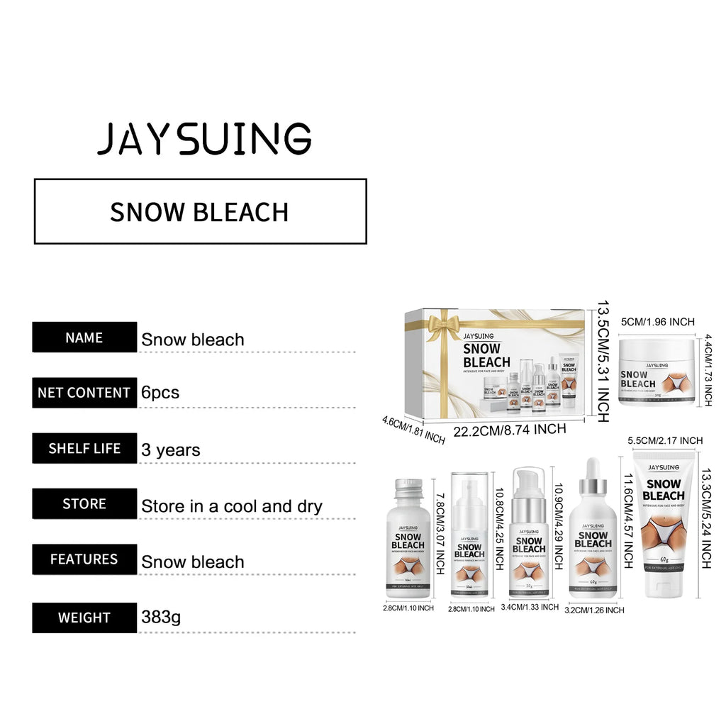 Body Bleaching Set Private Parts Lightening Snow Bleach Intimate Areas Whitening Pigmentation Melanin Brighten Skin Care Product