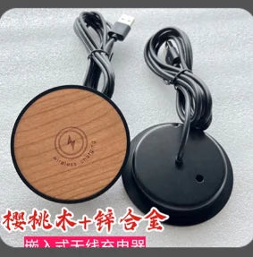Desktop embedded wireless charger Fast charging 15W quick megnetic wireless chargers Bedside table furniture hotel  restaurant