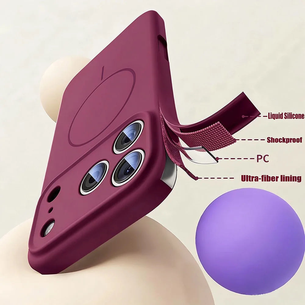 For Magsafe Liquid Silicone Phone Cases For iPhone 18