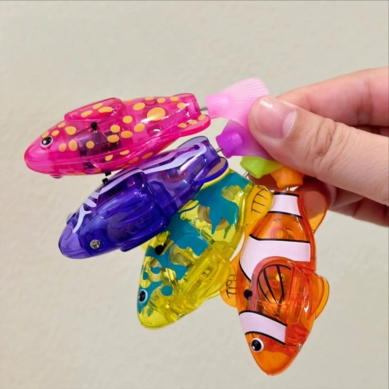 Baby Bath Light-Up Sensor Electric Small Fish Playing in Water Pet