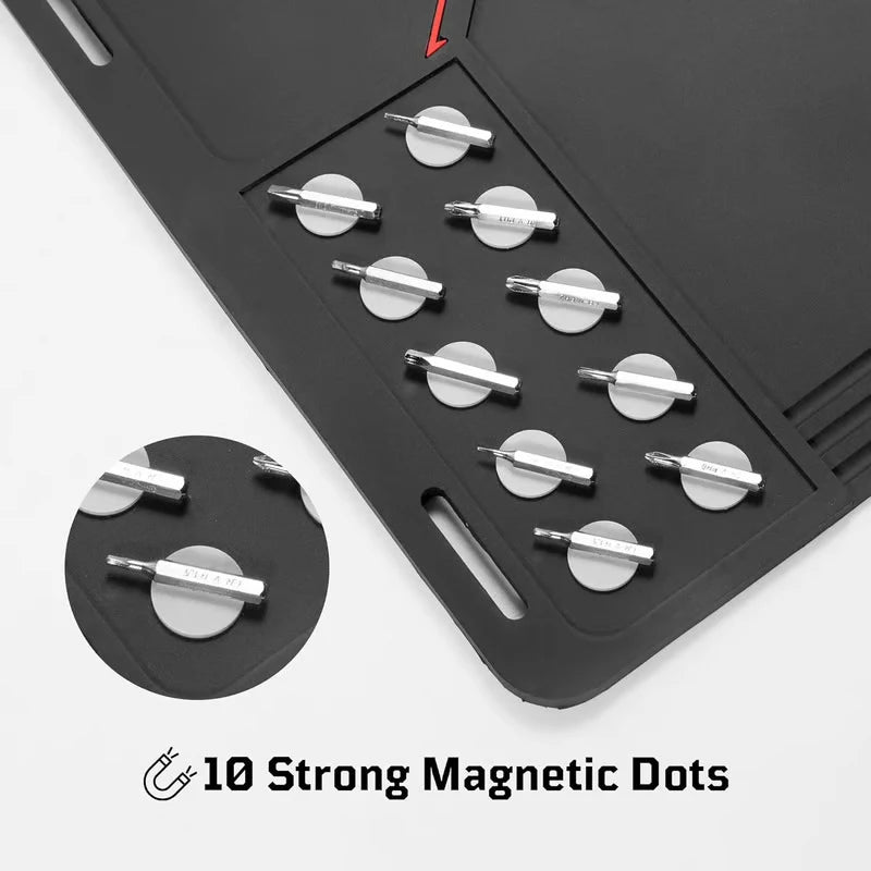 Gun Cleaning Mat Rifle Pistol Gun Mat With Magnetic Dots Non-Slip With Organizer Parts Tray Protective Workbench Mat