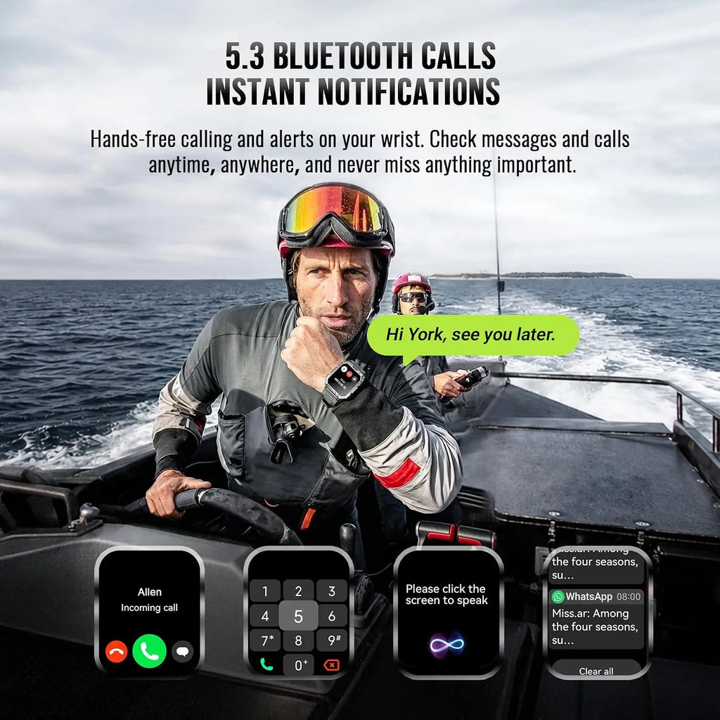 Blackview Military Smart Watch for Men with Flashlight/Compass IP68