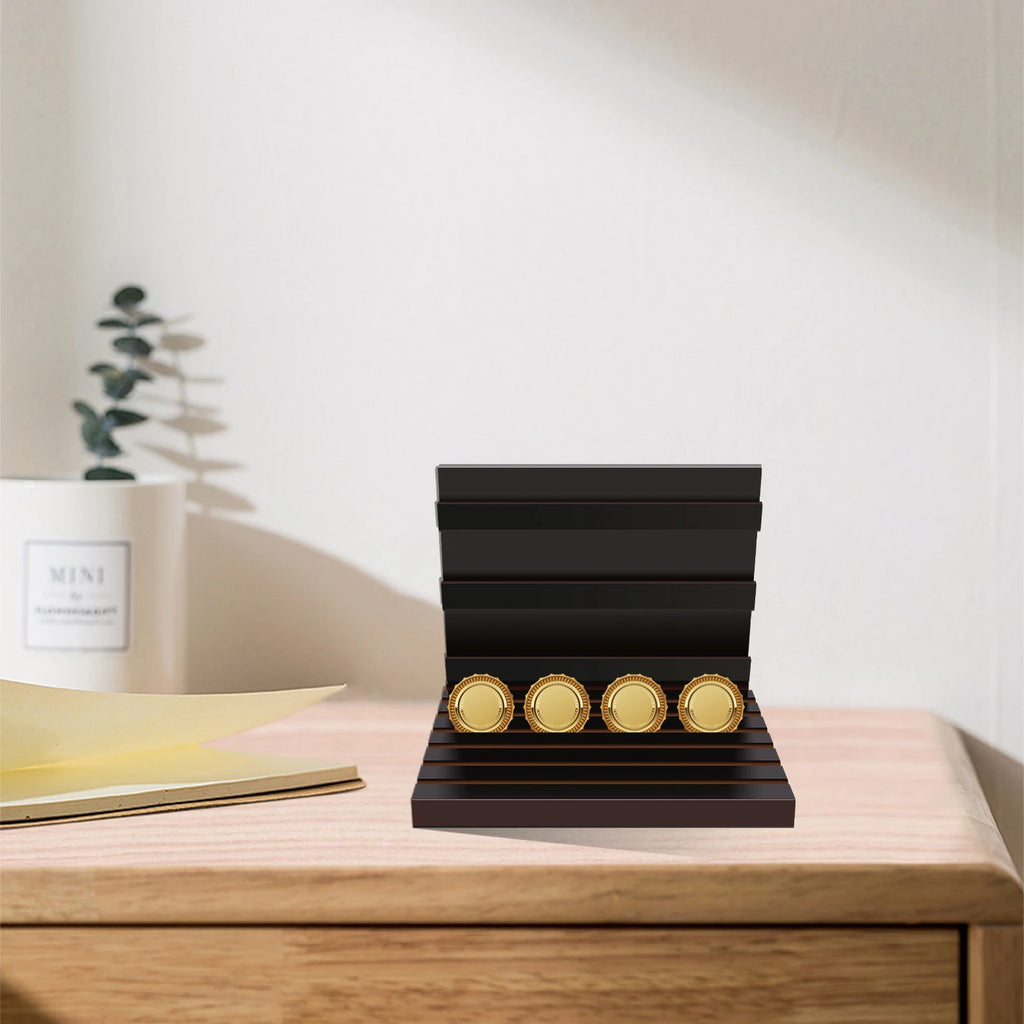 Coin Display Stand Wooden Commemorative Coin Display Rack Versatile Coin Shelf Coin Holder Desk Organizer For Collectors