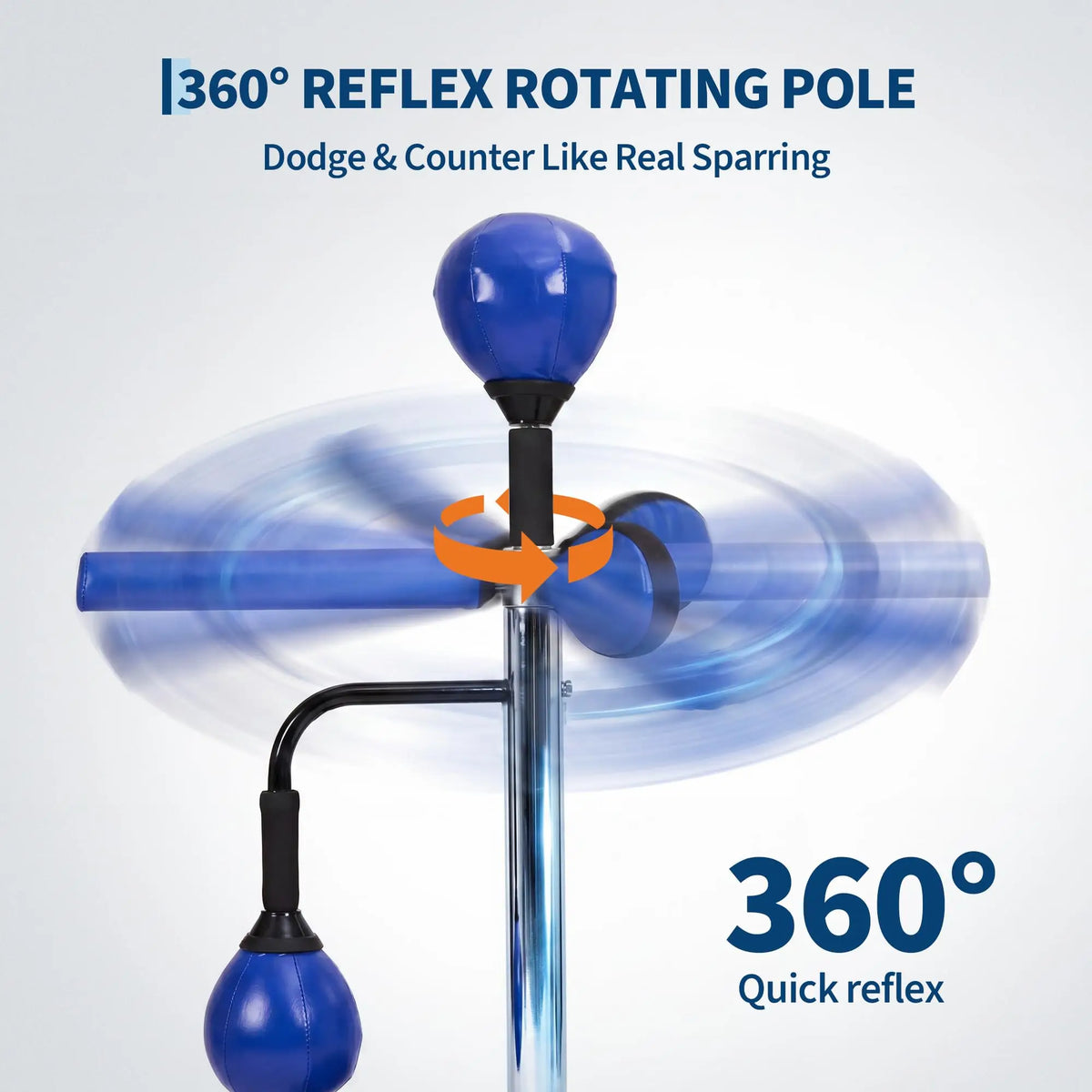 Height Adjustable Freestanding Boxing Bar with Swivel Bar and 2