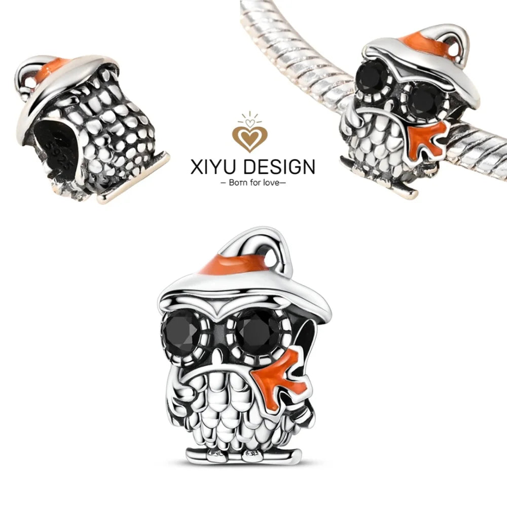 Cute Pet Series Capybara Couples Charms Eat Fruit Beads Fit DIY 925 Silver Bracelet Necklace Women Anniversary Jewelry Gift