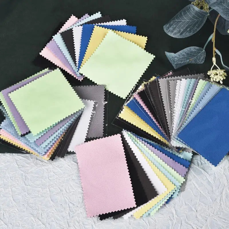 10*6.5cm/8*8cm 50pcs Silver Clean Polishing Cloth Soft Clean Wipe Wiping Cloth For Necklaces Rings Jewelry Clean Tool