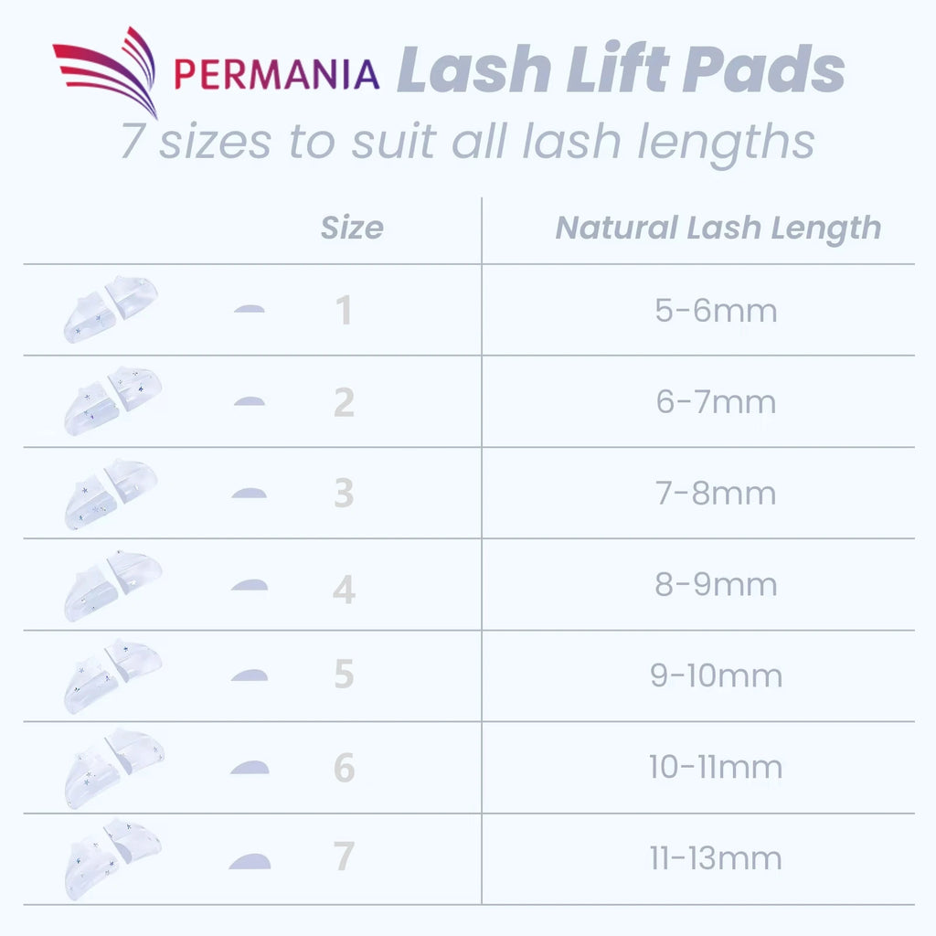 PERMANIA New 7 Pairs Silicone Eyelash Perm Pad Sticky