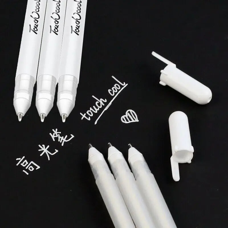 3/5pcs/10pcs Set 0.8mm Highlight Marker Pen White Ink Gel