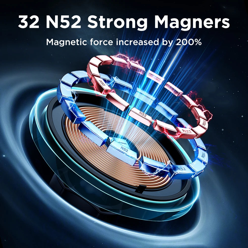 Joyroom Magnetic Car Phone Holder 1-2Pcs Wireless Charger For iPhone 15 14 13 Pro Max Fast Charging Car Charger Holder JR-ZS291