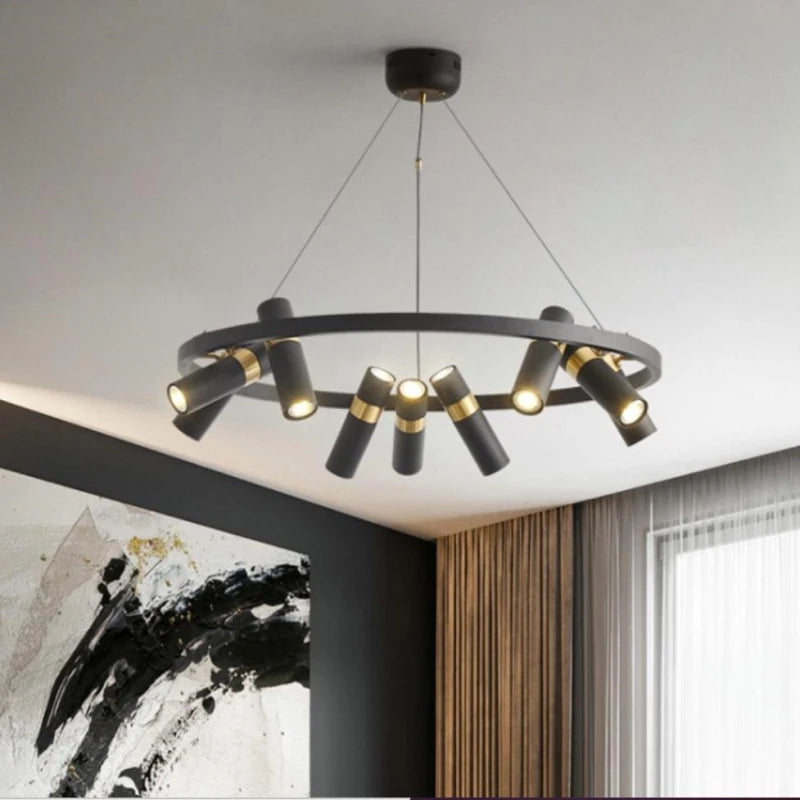 Modern Industrial Wind LED Chandelier for Table Living Dining Room Clothing Designer Home Decor Hanging Light lusters Fixture