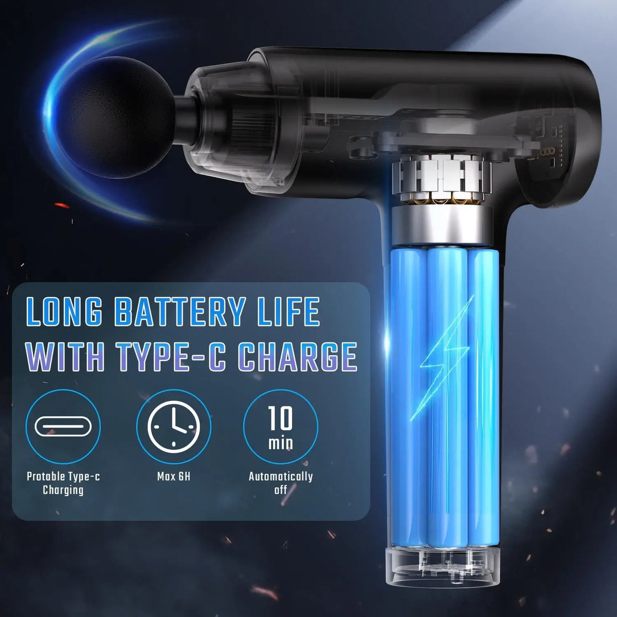 Deep Tissue Massage Gun, Handheld Muscle Massager, Gifts for Men Back Neck Massager, FSA Eligible HSA, Silent Percussion Massage Gun with Carrying Case, Gift for Parents, Gym Office Travel