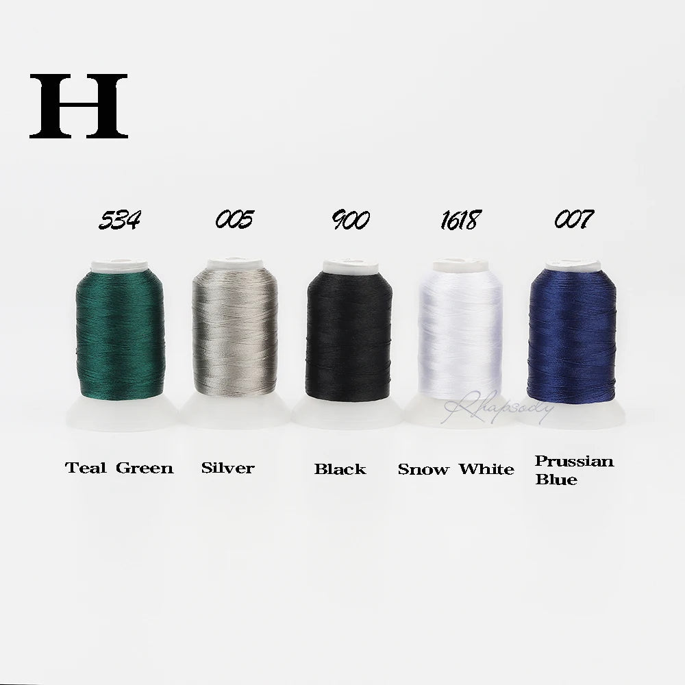 Rhapsody 40WT Polyester Embroidery Machine Thread 550Y 60 Colors Brother Babylock Janome Singer Pfaff Husqvarna Bernina Sewing