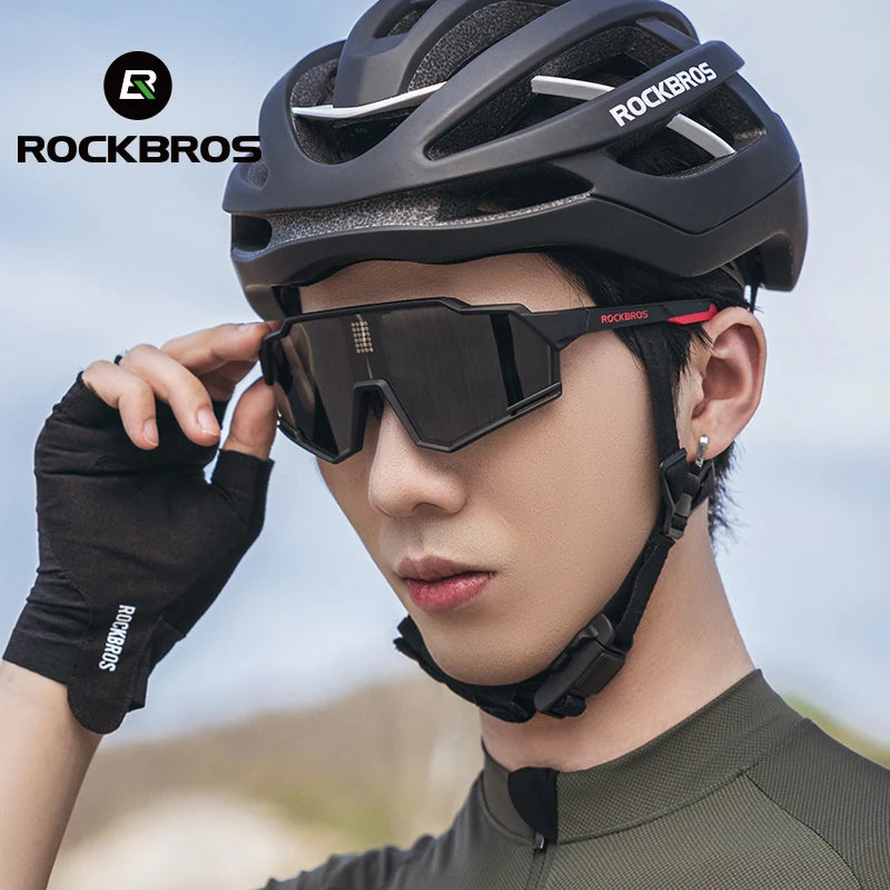ROCKBROS Polarized Cycling Glasses Electronic Color Change Glasses Sunglasses