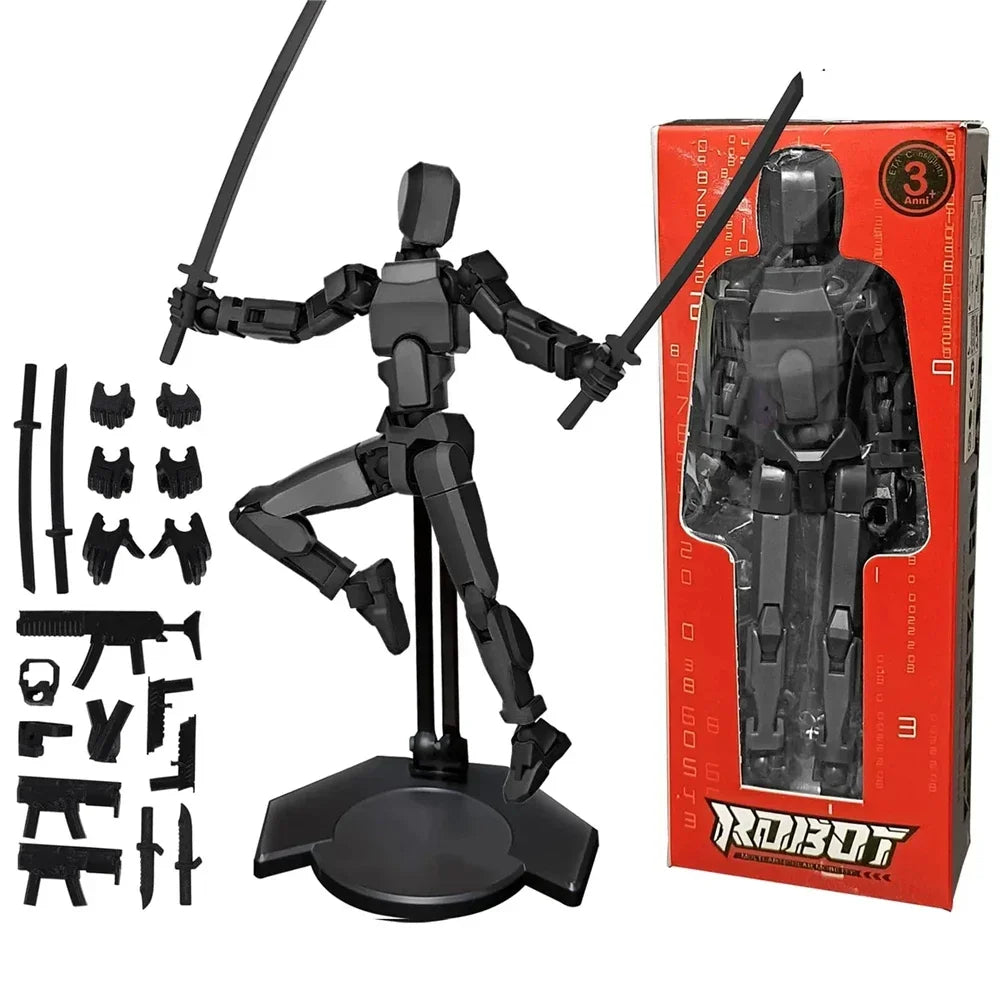 13 Joints Movable Action Figures Dummy Nova Robot Assembled T13 Action Figure with Holder Titan 13 Action Figure Lucky13 Toy