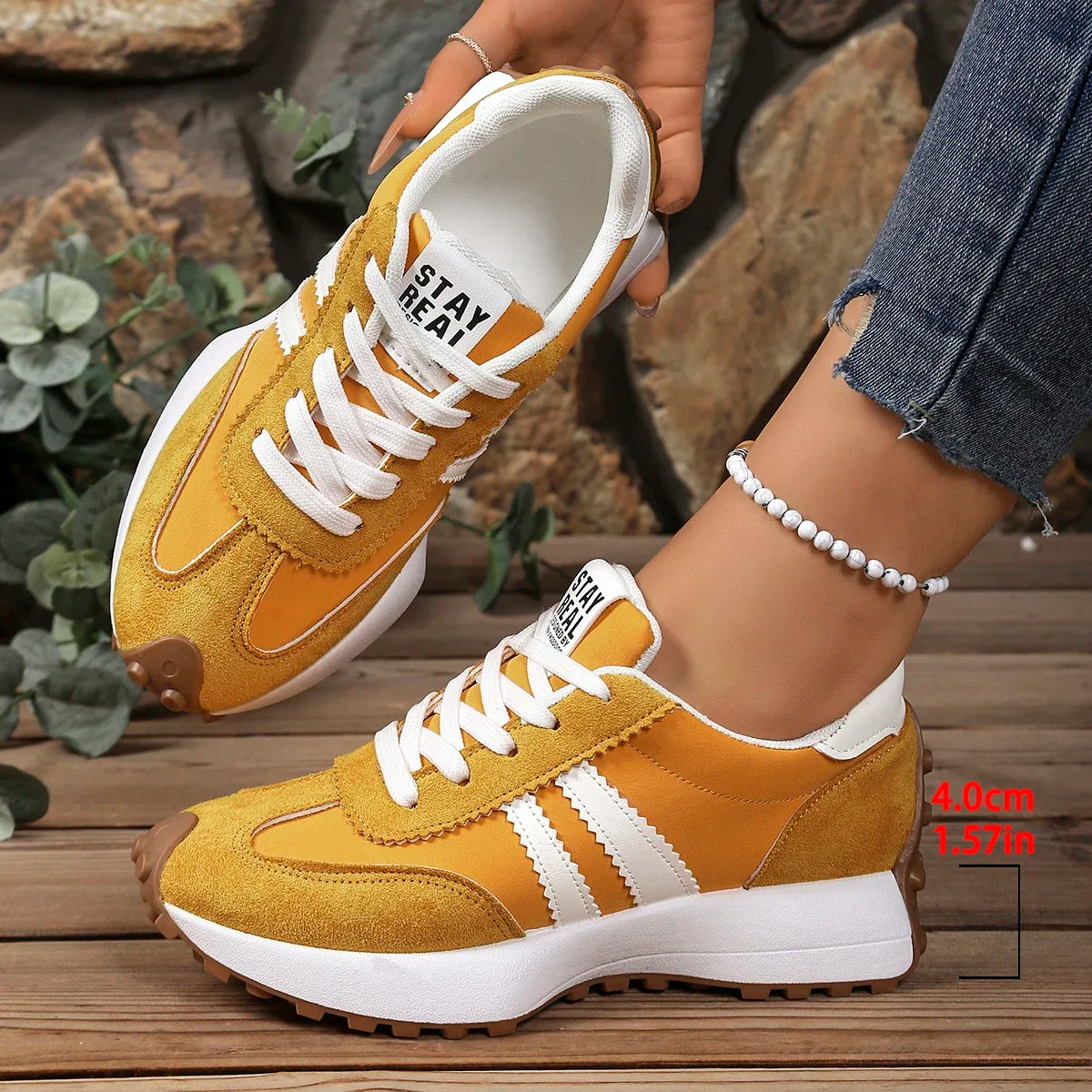 Women's Shoes Spring Thick Bottom Sneakers Summer Patchwork