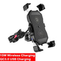 Motorcycle Mobile Phone Holder Mount with QC 3.0 USB Qi Wireless Charger for Scooter Motor Motorbike Smartphone Support Bracket
