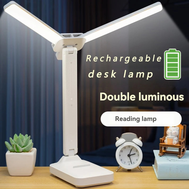 LED Desk Lamp USB Rechargeable Table Lamp 3 Levels
