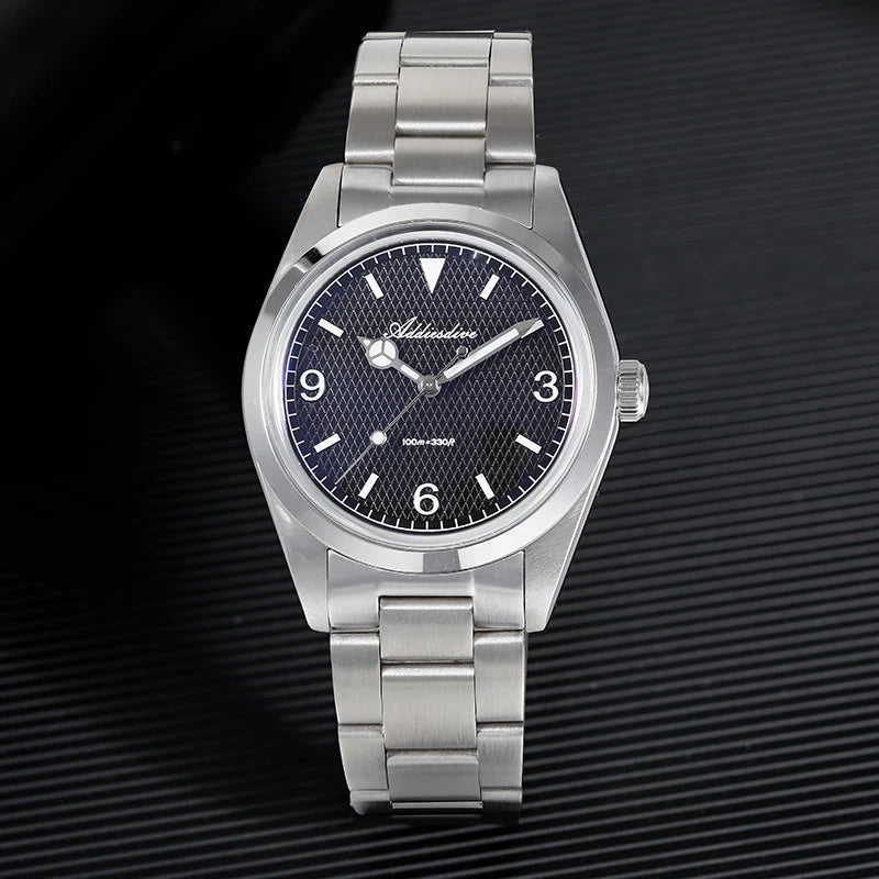 ADDIESDIVE New Men's Analog Watch 100 Meters Bubble Mirror