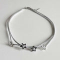 Y2K Hollow Star Double Layered Choker Necklaces for Women Punk