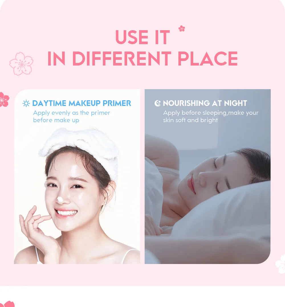 LAIKOU 60g Japan Sakura Essence Cream Cherry Blossom Facial Cream Moisturizing Anti Wrinkle Anti Aging Brighten Skin Skin Care