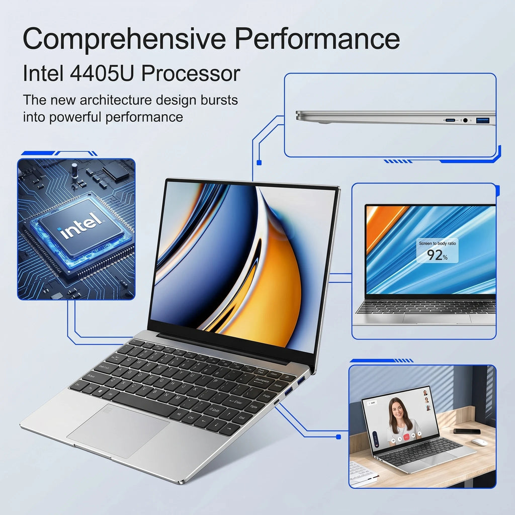 Ultra Slim Laptop 16GB 1024GB Intel 4405U Notebook Gamer