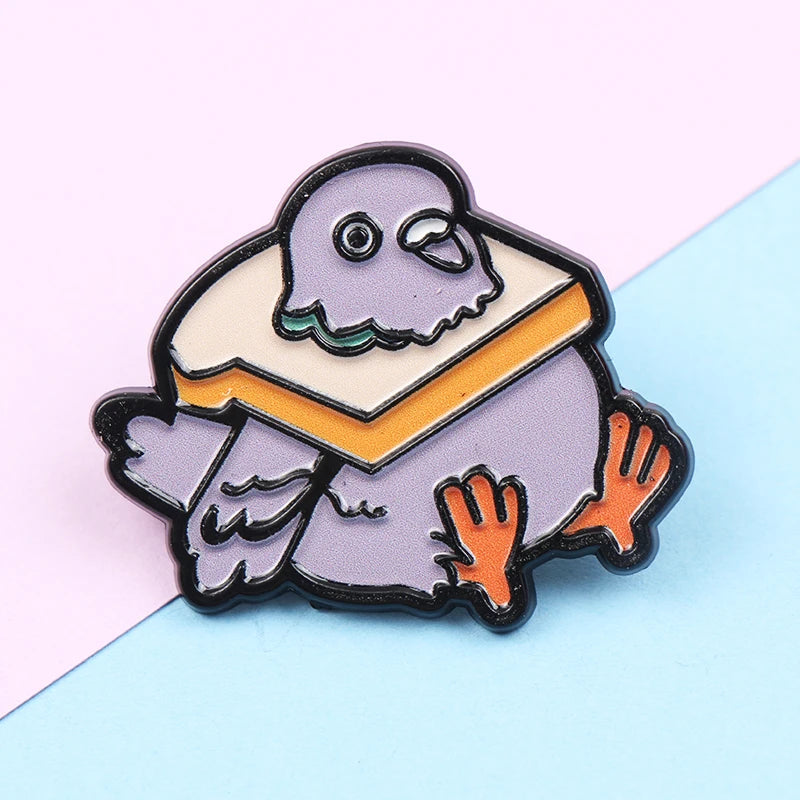 Cute Animal Series Enamel Brooch Alloy Pin Cartoon Kawaii Capybara Cat Dog Duck Pet Backpack Lapel Badge Jewelry Gift for Kids