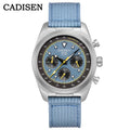 CADISEN TI-7 MULTISYNC Titanium Moon Mens Watches Quartz Chronograph