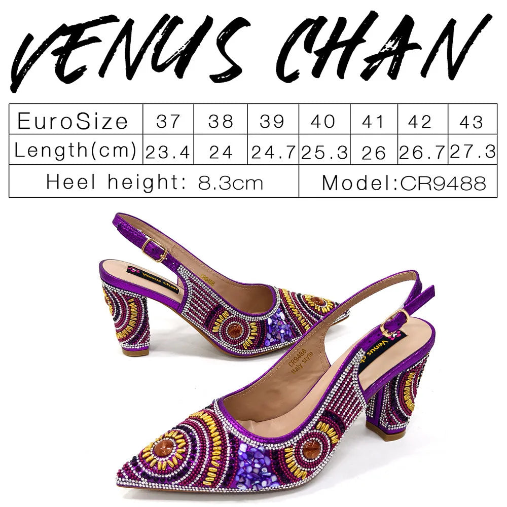 Spot Goods Elegant Streamlined Pointed Toe Women's Shoes Matching