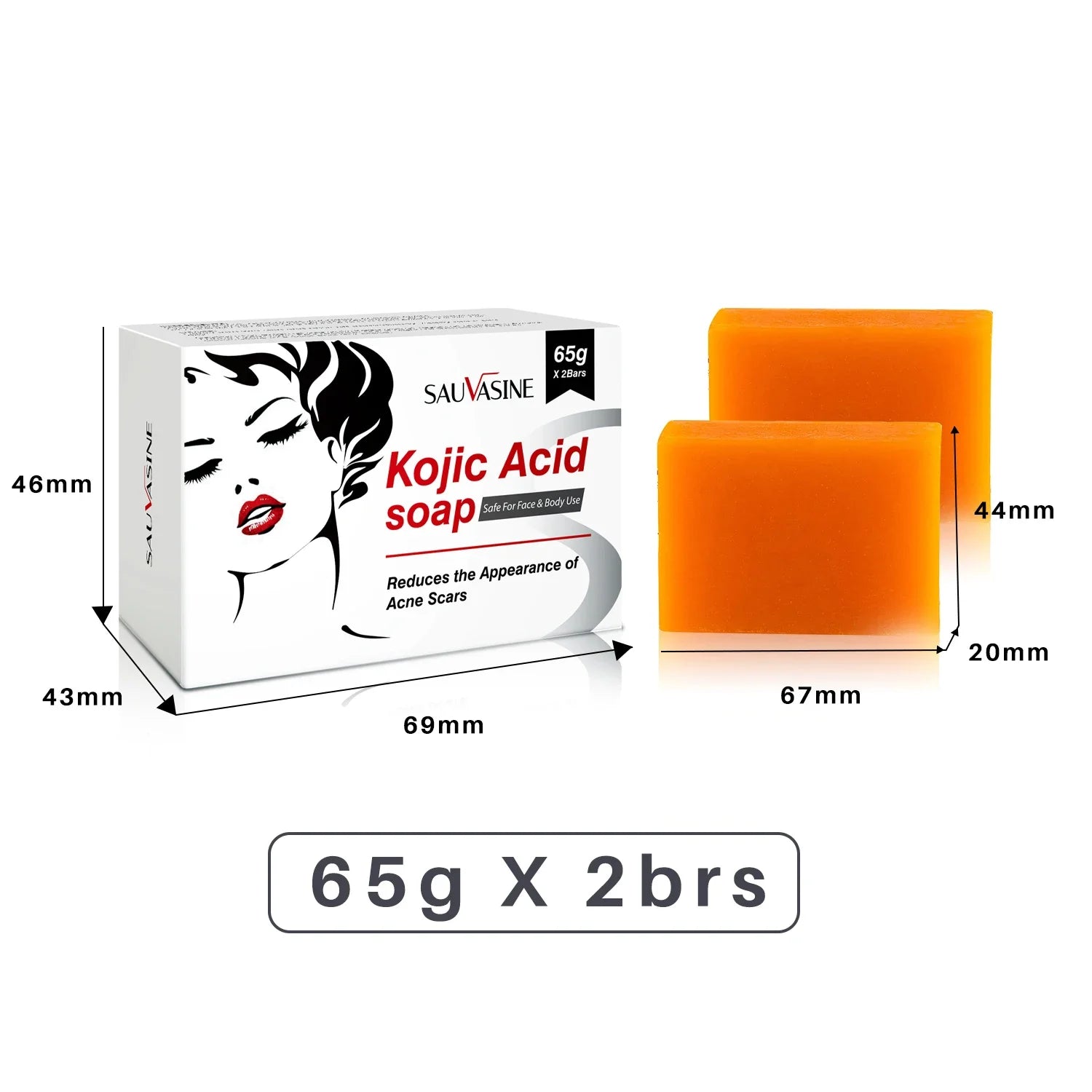 Kojic Acid Glow Soap Facial Deep Cleaning Even Skin Tone Skin Lightening Soap Oil Control Moisturizing Skin Care Soap for Men