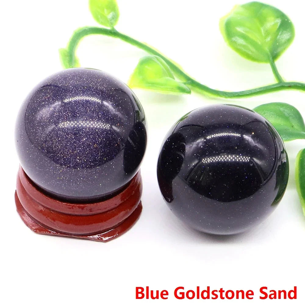 30MM Crystal Ball Natural Reiki Healing Quartz Stone Globe Energy Gemstone Fengshui Sphere Wicca Chakra Massage Home Decor Gifts