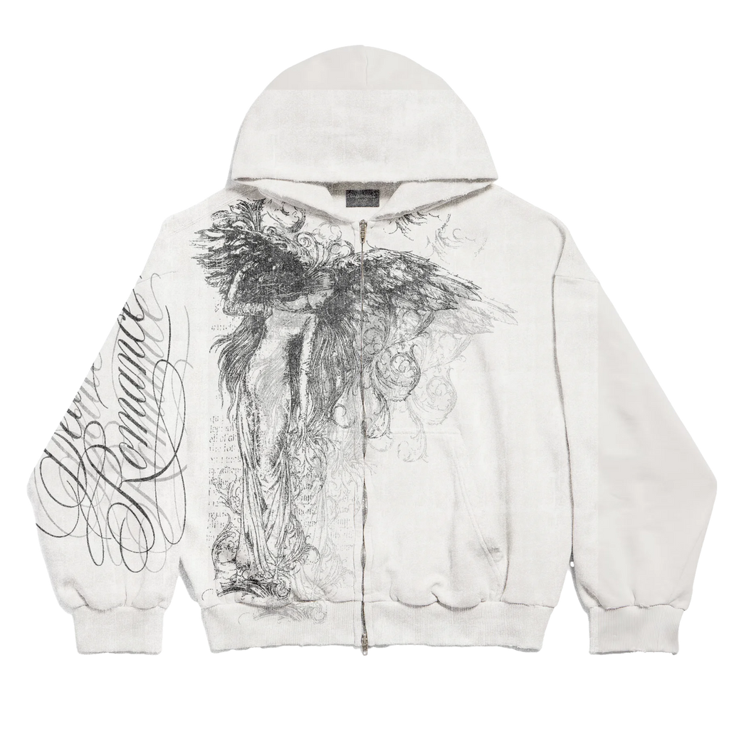 Y2k Obsessed Zip Up Hoodie Trendy Goddess Painting Couple Sweatshirt Harajuku Retro Hip Hop Streetwear Unisex Boxy Casual Hoodie