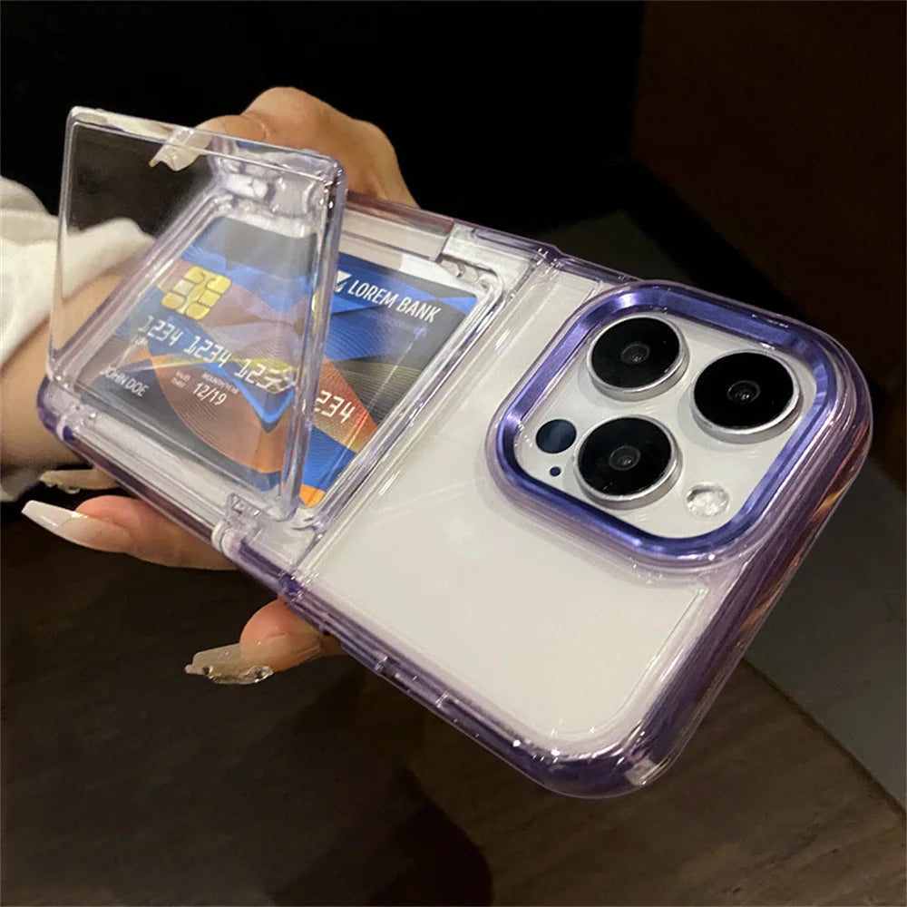 Transparent Card Slot Bag Holder Phone Case for IPhone 15 14 13 11