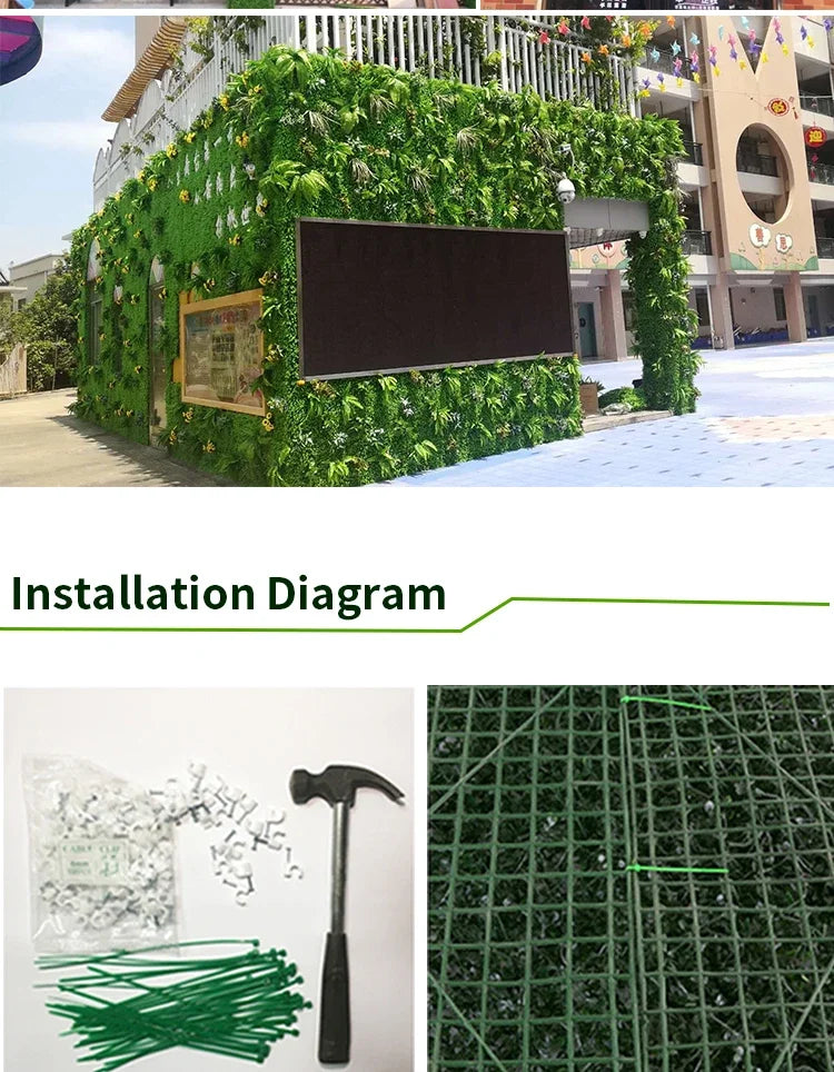 Grass Mat Green Artificial Moss Lawns Garden Turf Carpets Fake Sod Artificial Plant DIY Landscape Wedding Home Decor