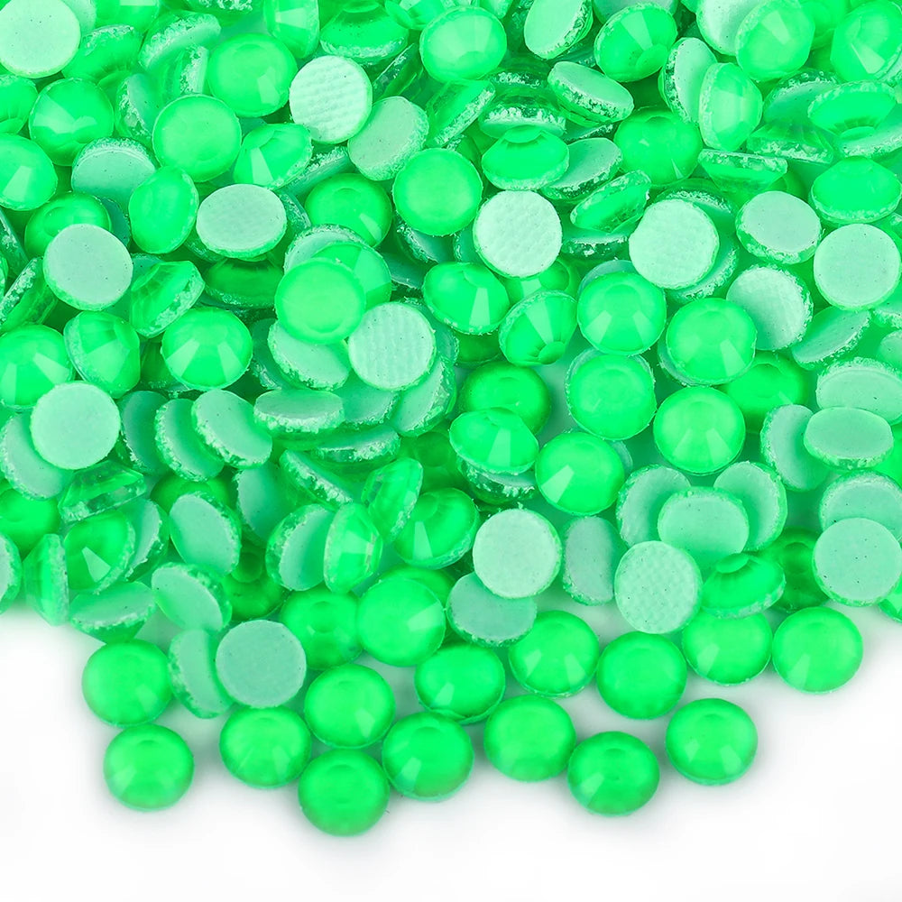 Fluorescence All Color Neon Hotfix Rhinestones Super Bright Crystal Strass Glass Iron On Rhinestone For Fabric Garment Dress