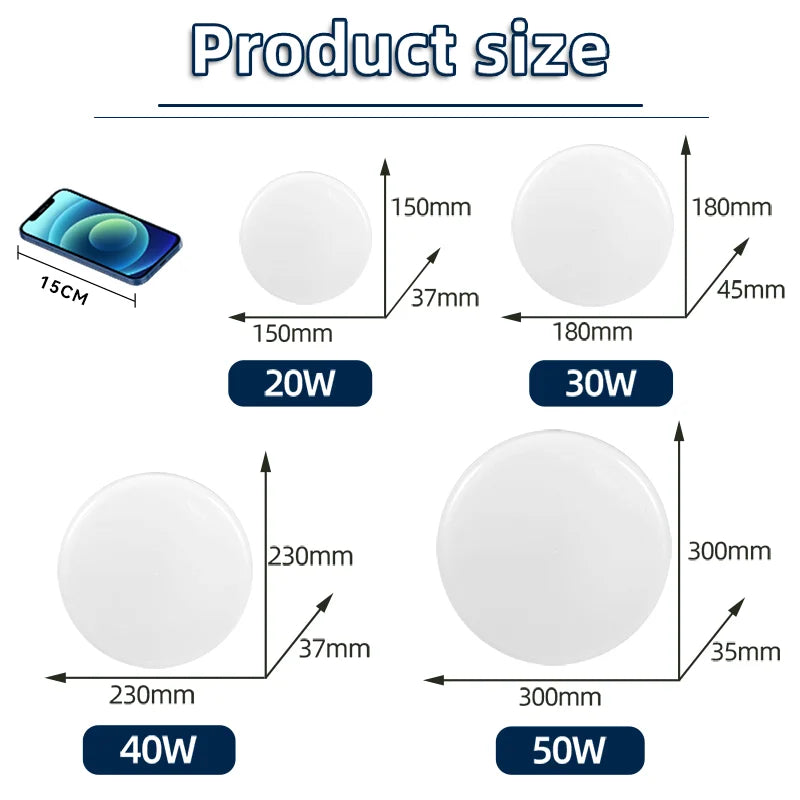 CHUANGYANG Hight Brightness Round Led Ceiling Lamp AC85-265V Home