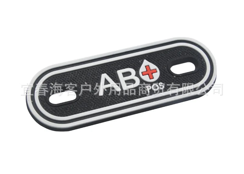 2PCS Shoelace Blood Buckle Charm PVC Tactical Bag Clothing Zipper Blood Tag Charm Military Patches Tactical Patch