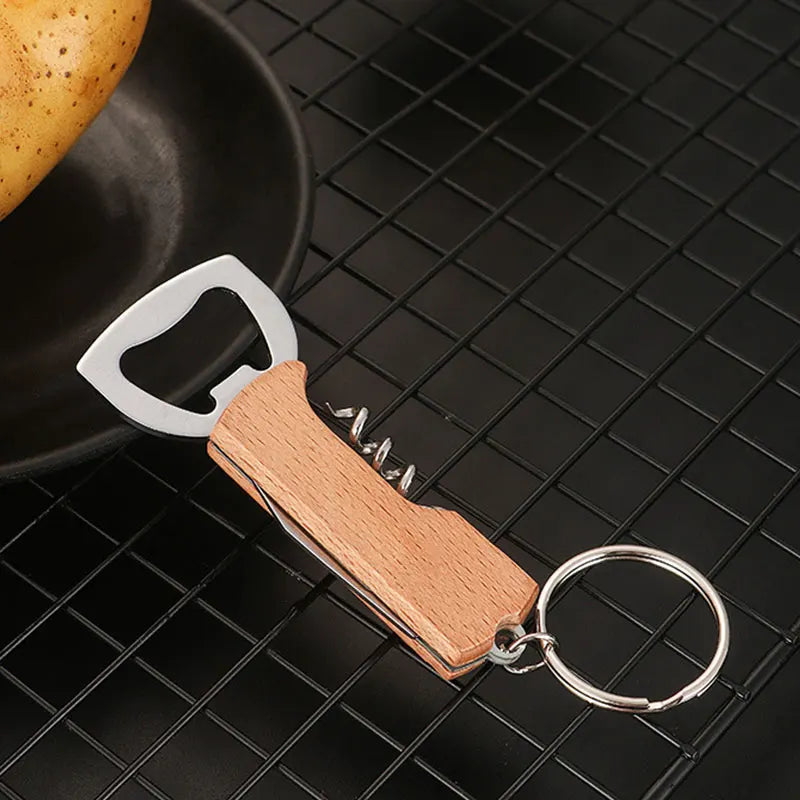 10Pcs Wooden Bottle Opener Home Supplies Beer Opener Kitchen Accesories Wine Opener Drink  Wedding Gifts For Guests