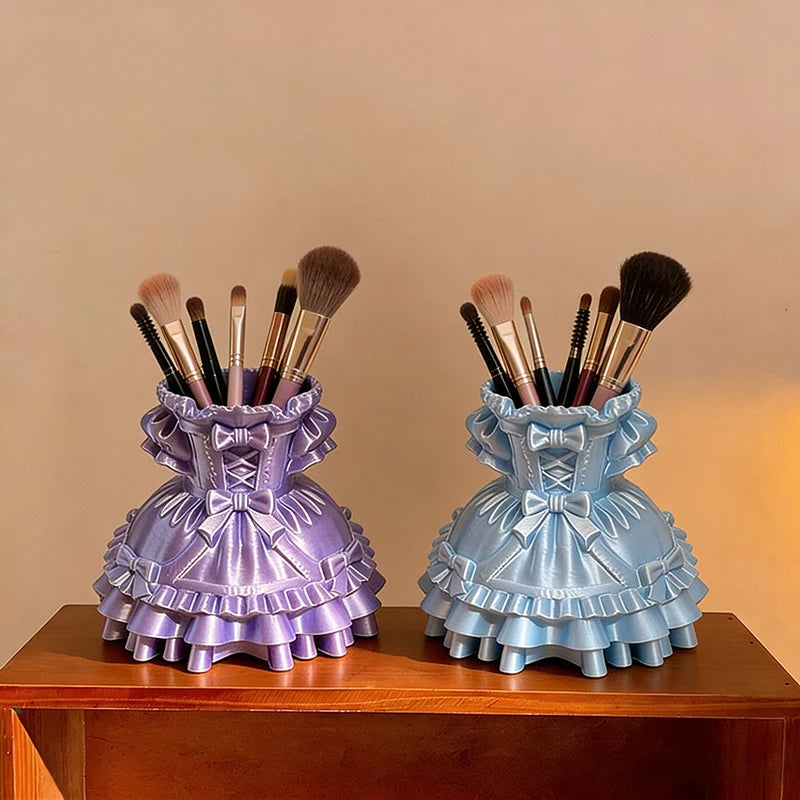 3D Printed Jewelry Tray Princess Dress Shape Makeup Brush
