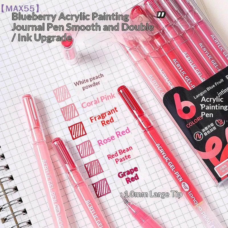 【MAX-55】1 Set Multi-Color Gel Pen Student Neutral Pen 6