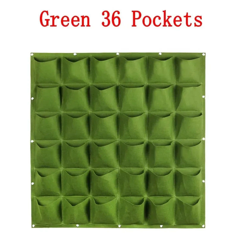 Wall Hanging Pockets Planting Bags Flower Pot Home Garden Grow Bag Garden Planter Vertical Seedling Plant Pot Home Decor Supply