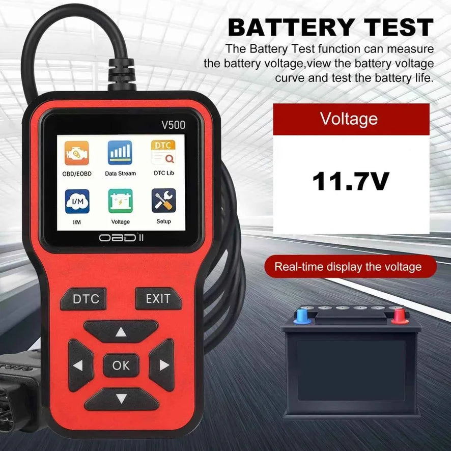 V500 OBD2 Scanner Auto Car Diagnostic Tool with Color